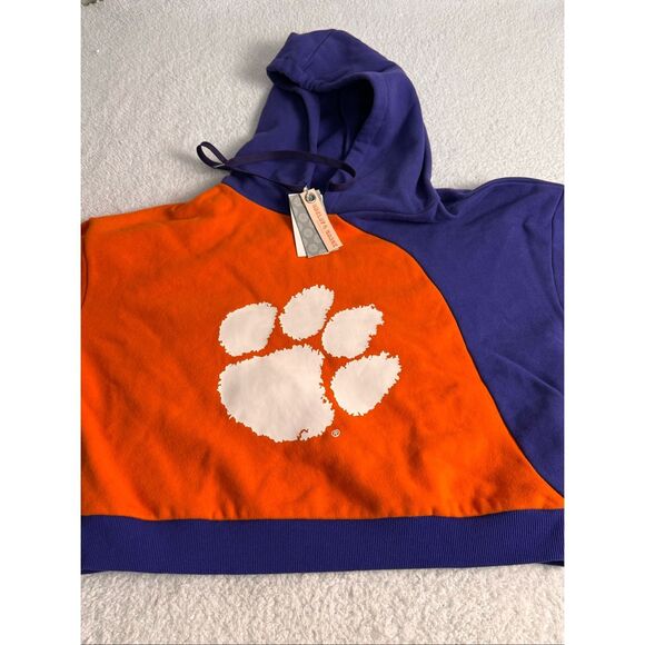 Clemson Rocky Crop Hoodie Size L/Shelby & Grace - Picture 2 of 11